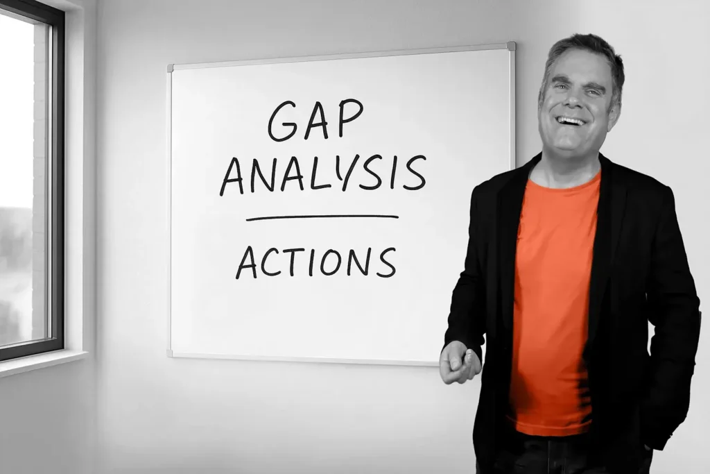 Rob Town Kickstart Business Growth discussing gap analysis and actions with start up business owner